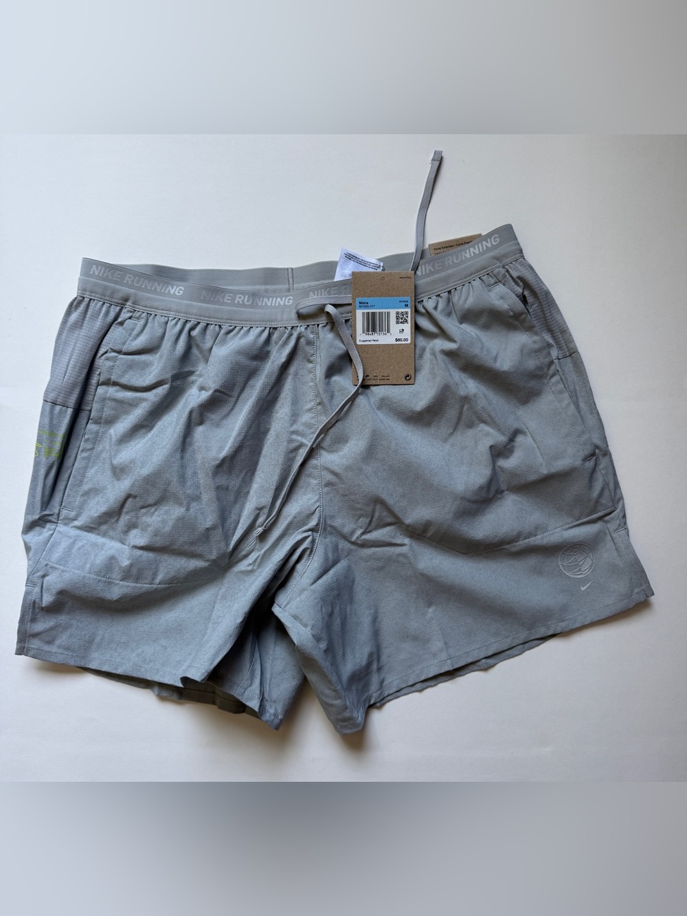 Nike NIRT Stride 5” Men’s DRI-Fit Brief Lined Running Shorts Gray IM7835-077